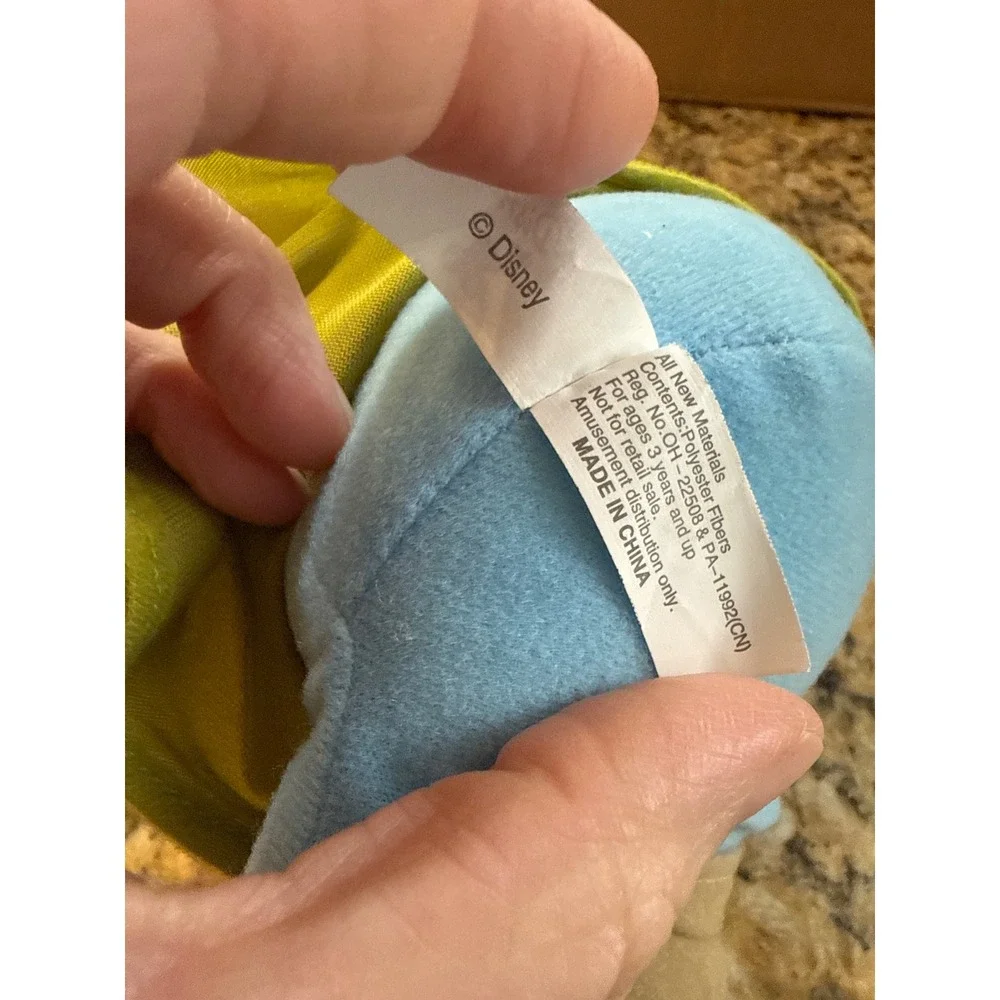 Disney Snow White Seven Dwarfs Dopey Plush Toy Factory Green Tunic 11 Inch‎